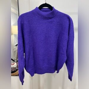 Vintage Women’s RAFAELLA Lambswool/Angora Blend Royal Purple* Sweater